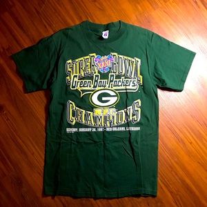 Vintage 1997 Green Bay Packers Super Bowl Tee XL